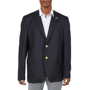 Vineyard Vines Mens Boathouse Navy Crepe Two-Button Blazer Jacket NWT